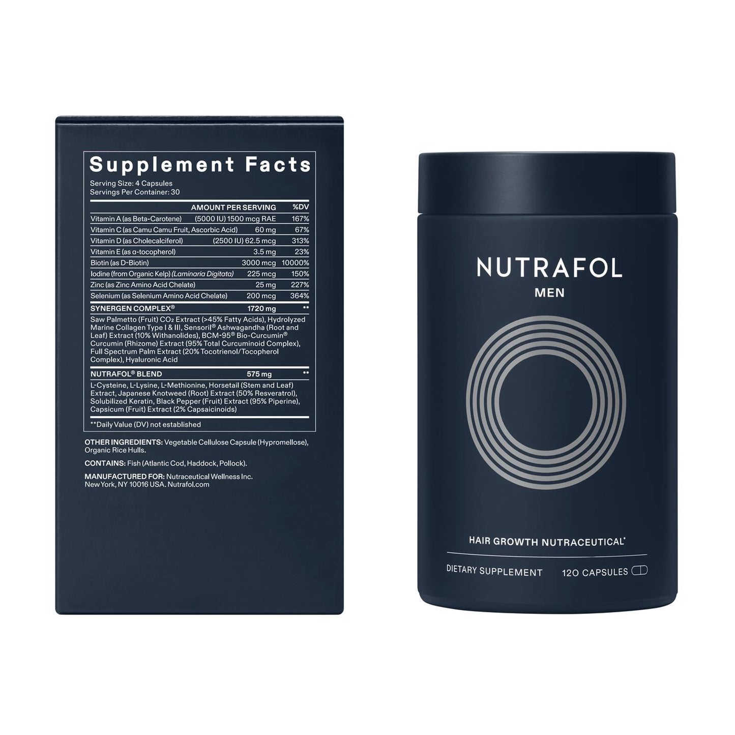 Nutrafol Men Hair Growth Nutraceutical 120 Capsules (30 days)