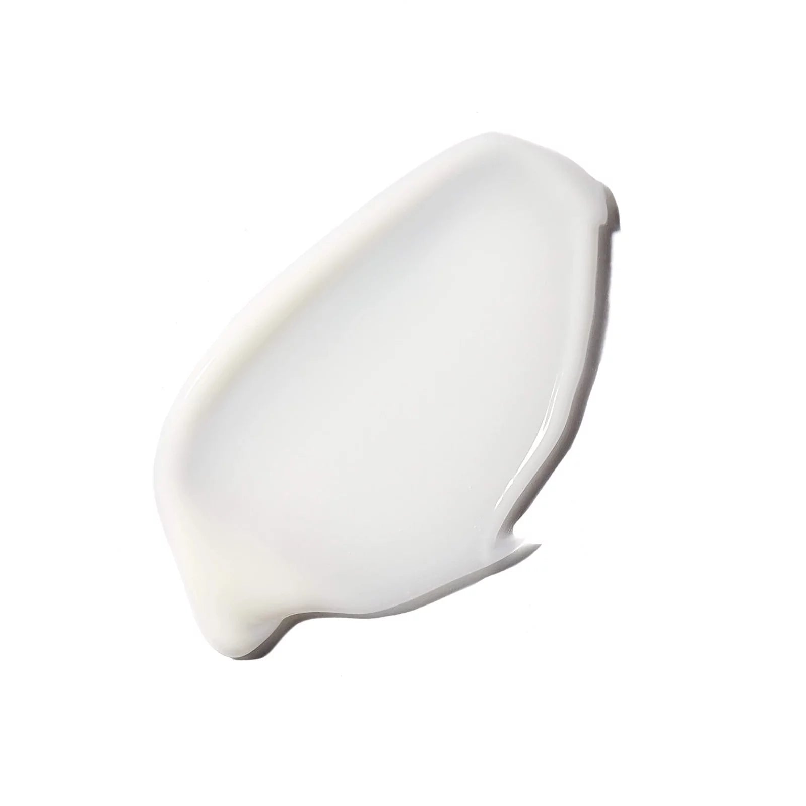 White serum smear on a white background